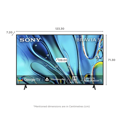 SONY Bravia 3 139 cm (55 inch) LED 4K Ultra HD Google TV with Dolby Vision & Dolby Atmos (2024 model)