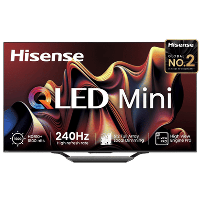 Hisense U7N 165 cm (65 inch) Mini QLED 4K Ultra HD VIDAA TV with Dolby Vision and Dolby Atmos (2024 model)