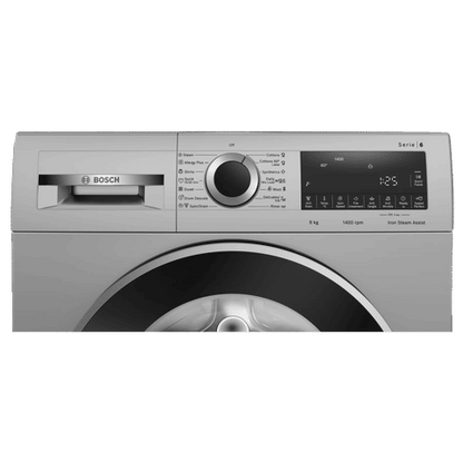 BOSCH 9 kg Fully Automatic Front Load Washing Machine (Series 6, WGA244ZSIN, Anti Wrinkle Feature, Silver)