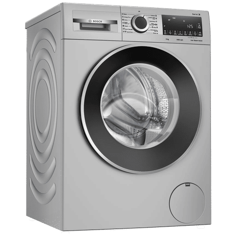 BOSCH 9 kg Fully Automatic Front Load Washing Machine (Series 6, WGA244ZSIN, Anti Wrinkle Feature, Silver)