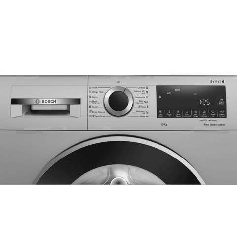 Bosch 10 kg 5 Star Fully Automatic Front Load Washing Machine (Series 6, WGA252ZSIN, Tumble Dry, Silver)