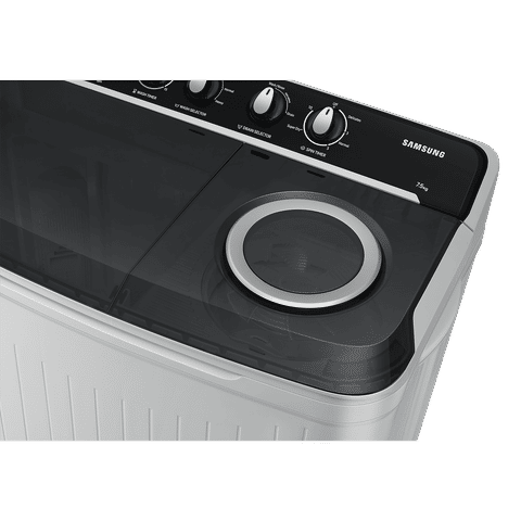 SAMSUNG 10.5 kg 5 Star Semi Automatic Washing Machine with Hexa Storm Pulsator (WT10C4260GG/TL, Light Gray)