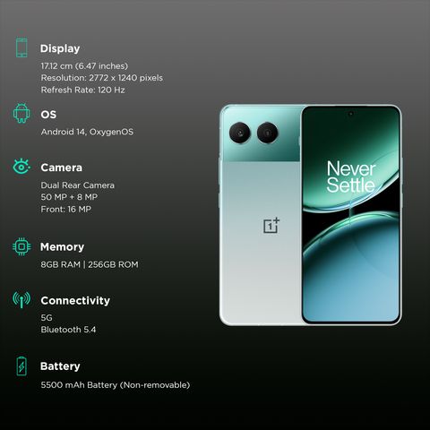 OnePlus Nord 4 5G (8GB RAM, 256GB, Oasis Green)