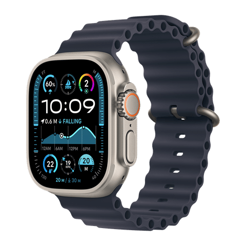 Apple Watch Ultra 2 GPS+Cellular with Ocean Band (49mm Retina LTPO2 OLED Display, Natural Titanium Case)