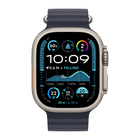 Apple Watch Ultra 2 GPS+Cellular with Ocean Band (49mm Retina LTPO2 OLED Display, Natural Titanium Case)