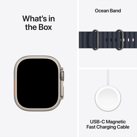 Apple Watch Ultra 2 GPS+Cellular with Ocean Band (49mm Retina LTPO2 OLED Display, Natural Titanium Case)