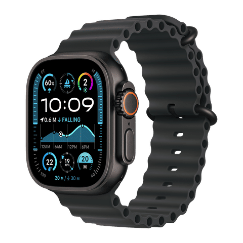 Apple Watch Ultra 2 GPS+Cellular with Ocean Band (49mm Retina LTPO2 OLED Display, Black Titanium Case)