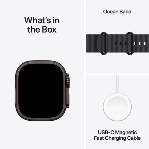 Apple Watch Ultra 2 GPS+Cellular with Ocean Band (49mm Retina LTPO2 OLED Display, Black Titanium Case)