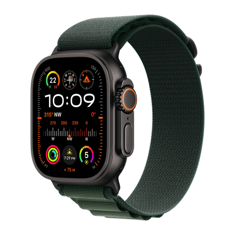 Apple Watch Ultra 2 GPS+Cellular with Alpine Loop - M (49mm Retina LTPO2 OLED Display, Black Titanium Case)