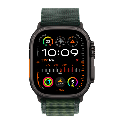 Apple Watch Ultra 2 GPS+Cellular with Alpine Loop - M (49mm Retina LTPO2 OLED Display, Black Titanium Case)