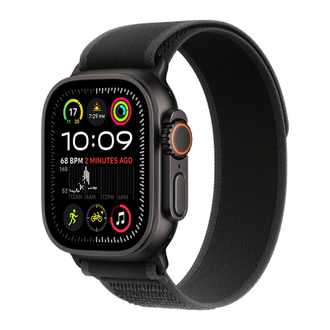 Apple Watch Ultra 2 GPS+Cellular with Trail Loop - M/L (49mm Retina LTPO2 OLED Display, Black Titanium Case)