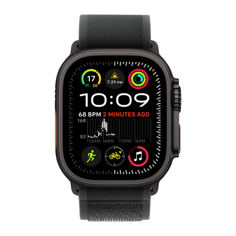 Apple Watch Ultra 2 GPS+Cellular with Trail Loop - M/L (49mm Retina LTPO2 OLED Display, Black Titanium Case)