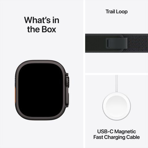 Apple Watch Ultra 2 GPS+Cellular with Trail Loop - M/L (49mm Retina LTPO2 OLED Display, Black Titanium Case)