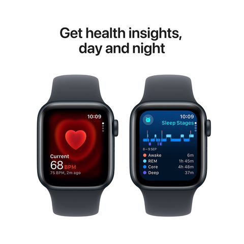 Apple Watch SE GPS with Midnight Sport Band - S/M (40mm Retina LTPO OLED Display, Midnight Aluminium Case)