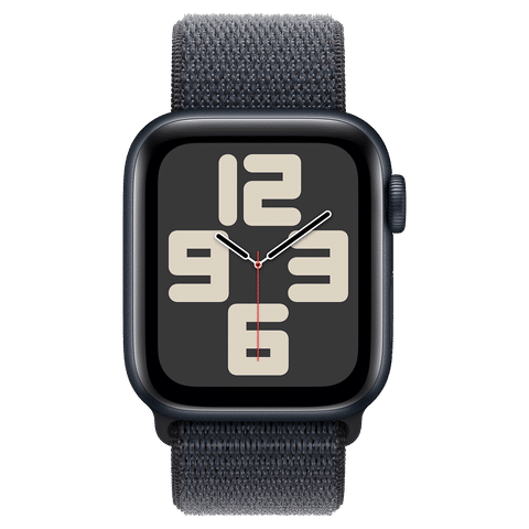 Apple Watch SE GPS with Ink Sport Loop (40mm Retina LTPO OLED Display, Midnight Aluminium Case)