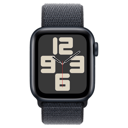 Apple Watch SE GPS with Ink Sport Loop (40mm Retina LTPO OLED Display, Midnight Aluminium Case)