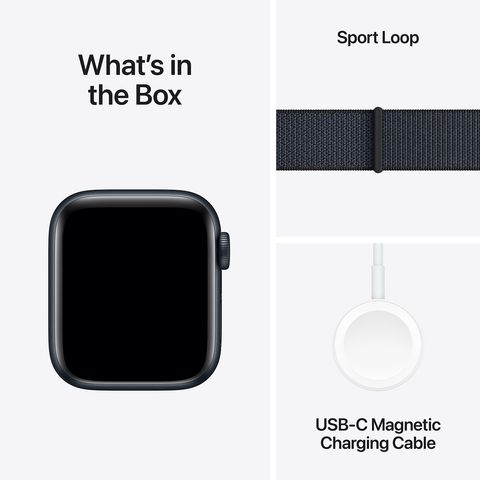 Apple Watch SE GPS with Ink Sport Loop (40mm Retina LTPO OLED Display, Midnight Aluminium Case)