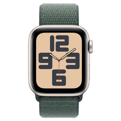 Apple Watch SE GPS with Lake Green Sport Loop (40mm Retina LTPO OLED Display, Starlight Aluminium Case)