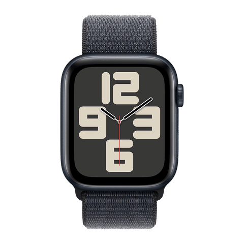 Apple Watch SE GPS with Ink Sport Loop (44mm Retina LTPO OLED Display, Midnight Aluminium Case)