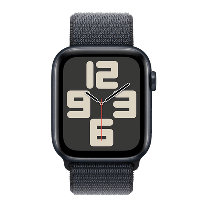 Apple Watch SE GPS with Ink Sport Loop (44mm Retina LTPO OLED Display, Midnight Aluminium Case)