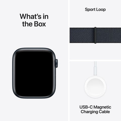 Apple Watch SE GPS with Ink Sport Loop (44mm Retina LTPO OLED Display, Midnight Aluminium Case)