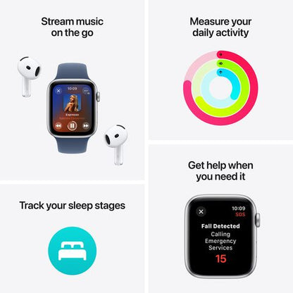 Apple Watch SE GPS+Cellular with Starlight Sport Band - S/M (40mm Retina LTPO OLED Display, Starlight Aluminium Case)