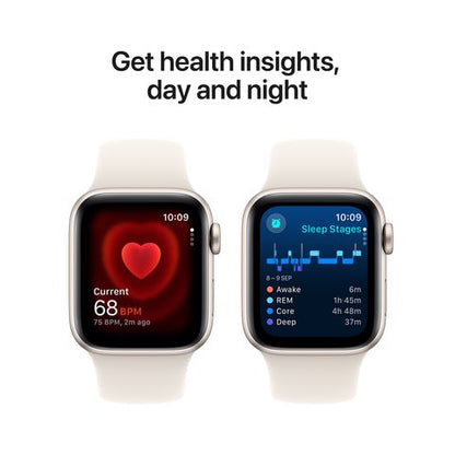 Apple Watch SE GPS+Cellular with Starlight Sport Band - S/M (40mm Retina LTPO OLED Display, Starlight Aluminium Case)