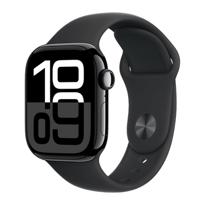 Apple Watch Series 10 GPS with Sport Band - S/M (42mm Retina LTPO3 OLED Display, Jet Black Aluminum Case)