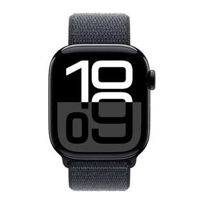 Apple Watch Series 10 GPS with Sport Loop (42mm Retina LTPO3 OLED Display, Jet Black Aluminum Case)