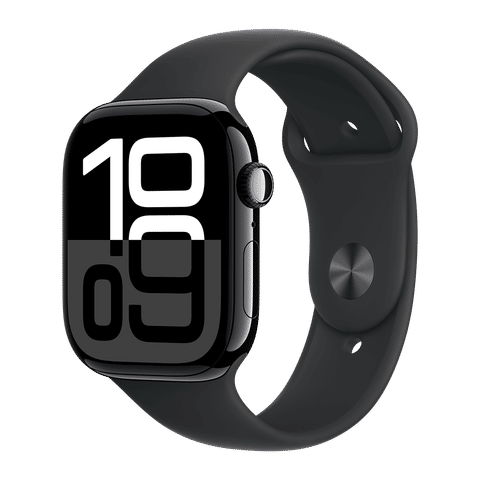 Apple Watch Series 10 GPS with Sport Band - S/M (46mm Retina LTPO3 OLED Display, Jet Black Aluminium Case)