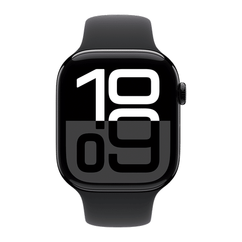 Apple Watch Series 10 GPS with Sport Band - S/M (46mm Retina LTPO3 OLED Display, Jet Black Aluminium Case)