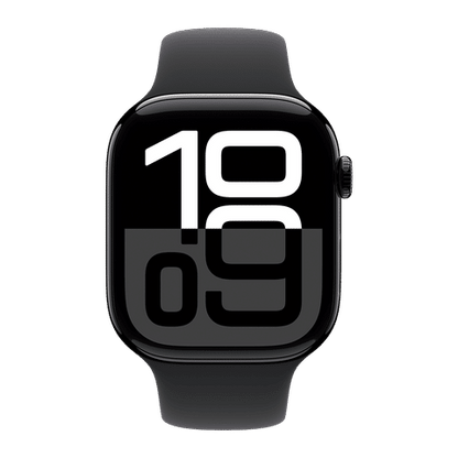 Apple Watch Series 10 GPS with Sport Band - S/M (46mm Retina LTPO3 OLED Display, Jet Black Aluminium Case)