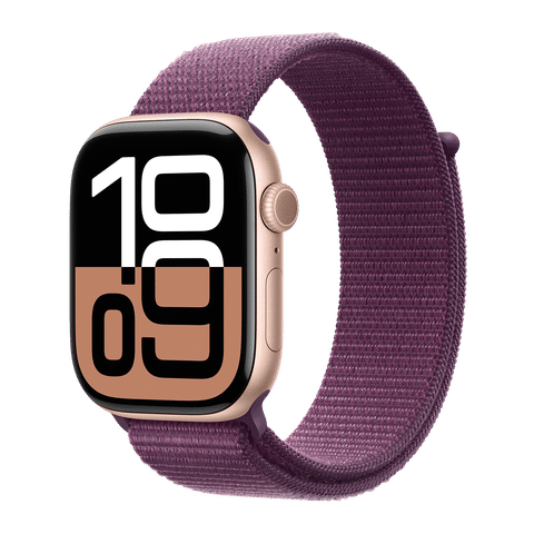 Apple Watch Series 10 GPS with Sport Loop (46mm Retina LTPO3 OLED Display, Rose Gold Aluminium Case)