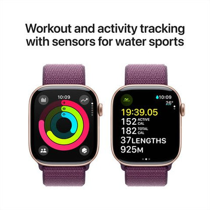 Apple Watch Series 10 GPS with Sport Loop (46mm Retina LTPO3 OLED Display, Rose Gold Aluminium Case)