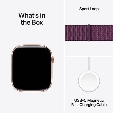 Apple Watch Series 10 GPS with Sport Loop (46mm Retina LTPO3 OLED Display, Rose Gold Aluminium Case)