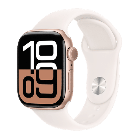 Apple Watch Series 10 GPS+Cellular with Sport Band - S/M (42mm Retina LTPO3 OLED Display, Rose Gold Aluminium Case)