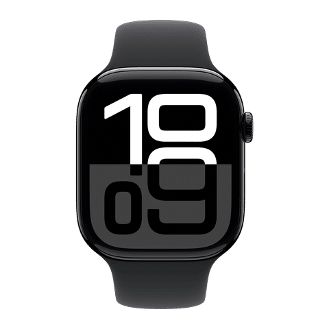 Apple Watch Series 10 GPS+Cellular with Sport Band - M/L (46mm Retina LTPO3 OLED Display, Jet Black Aluminium Case)