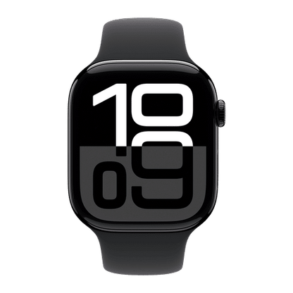 Apple Watch Series 10 GPS+Cellular with Sport Band - M/L (46mm Retina LTPO3 OLED Display, Jet Black Aluminium Case)