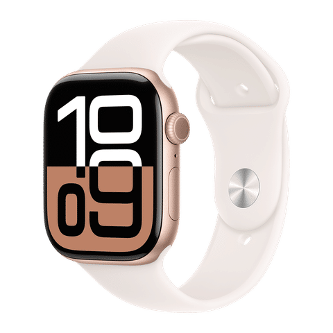 Apple Watch Series 10 GPS+Cellular with Sport Band - S/M (46mm Retina LTPO3 OLED Display, Rose Gold Aluminium Case)