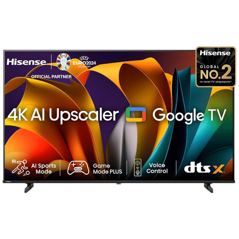 Hisense E6N 164 cm (65 inch) 4K Ultra HD LED Smart Google TV With 4K AI Upscaler (2024 Model)