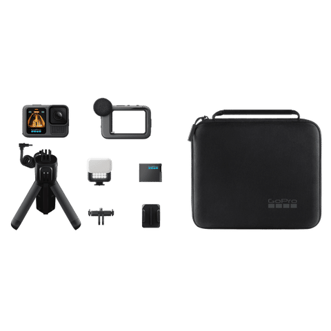 GoPro Hero13 Black Bundle 5.3K and 27.6MP 240 FPS Waterproof Sports Action Camera with Rechargeable Battery Pack (Black)