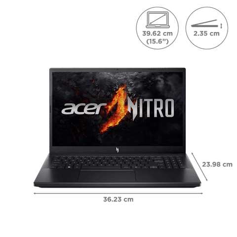 acer NITRO V 15 AMD Ryzen 7 Gaming Laptop (16GB, 512GB SSD, Windows 11 Home, 6GB Graphics, 15.6 inch 144 Hz Full HD Display, NVIDIA GeForce RTX 4050, MS Office 365, Obsidian Black, 2.1 KG)