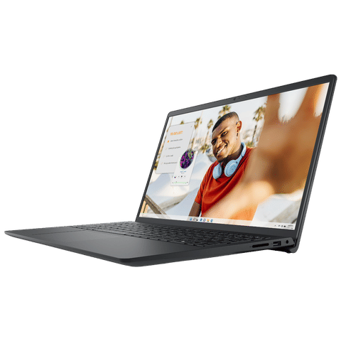 Dell Inspiron 15 3535 AMD Ryzen 5 7520U Thin & Light Laptop (8GB, 51GB SSD, Windows 11 Home, 15.6 inch Full HD IPS Display, MS Office, Carbon Black, 1.62 KG)