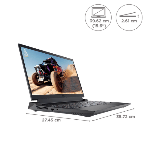 DELL G15 5530 Intel Core i5 13th Gen Gaming Laptop (8GB, 512GB SSD, Windows 11 Home, 6GB Graphics, 15.6 inch 120 Hz Full HD Display, NVIDIA GeForce RTX 3050, MS Office, Dark Shadow Gray, 2.81 KG)