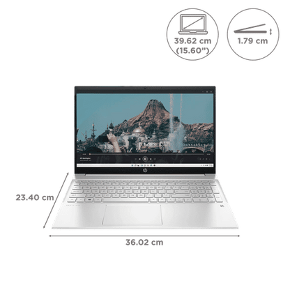 HP Pavilion 15 eh3036AU AMD Ryzen 5 7530U Thin & Light Laptop (8GB, 512GB SSD, Windows 11 Home, 15.6 inch Full HD Display, MS Office 2021, Silver, 1.75 KG)