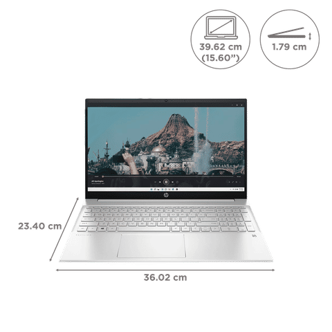 HP Pavilion 15 eh3036AU AMD Ryzen 5 7530U Thin & Light Laptop (8GB, 512GB SSD, Windows 11 Home, 15.6 inch Full HD Display, MS Office 2021, Silver, 1.75 KG)