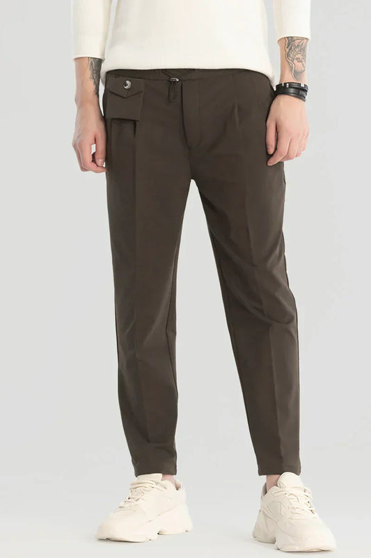 Dark Brown Relaxed Fit Trousers