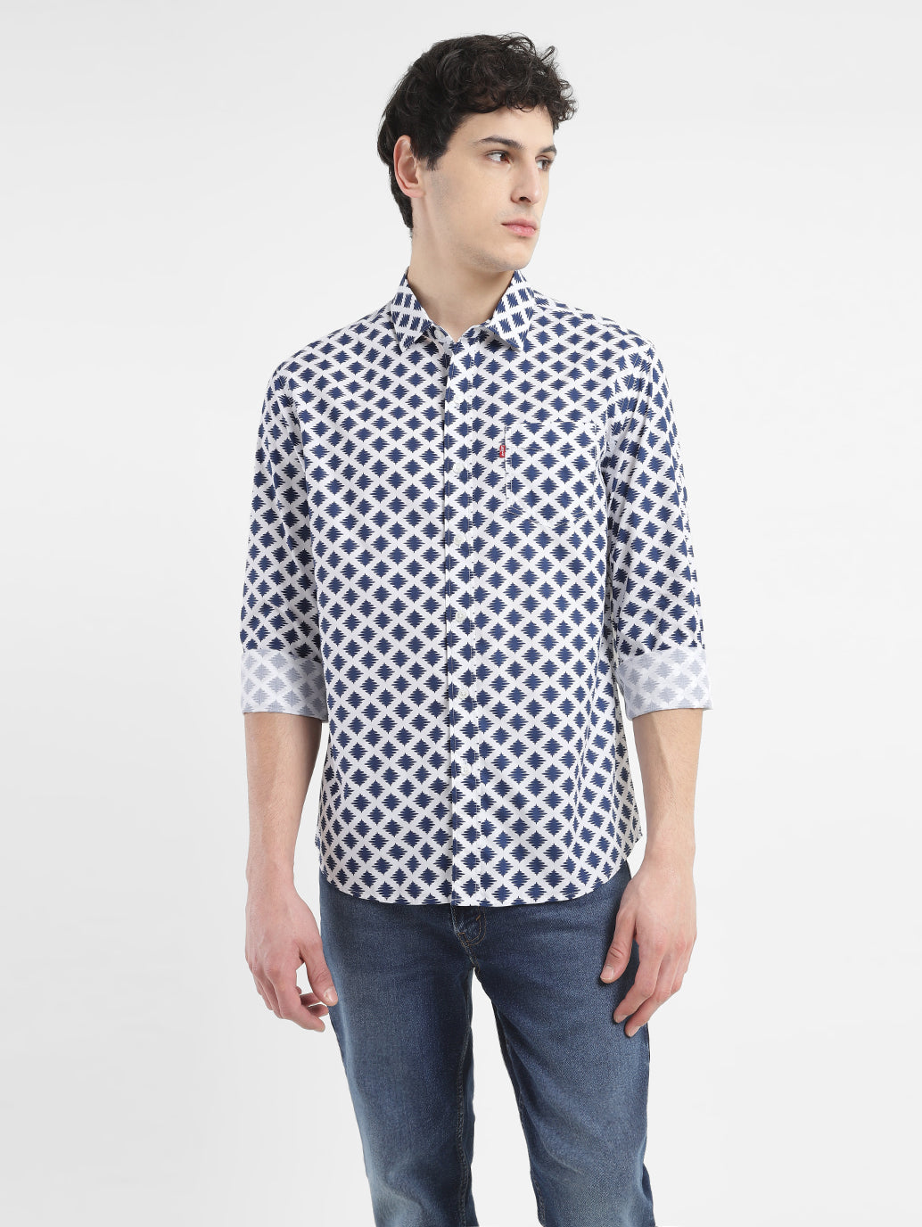 Men's All Over Printed Slim Fit Shirt