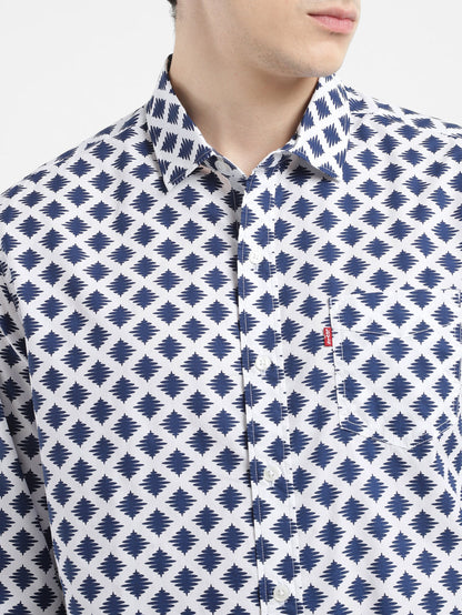 Men's All Over Printed Slim Fit Shirt