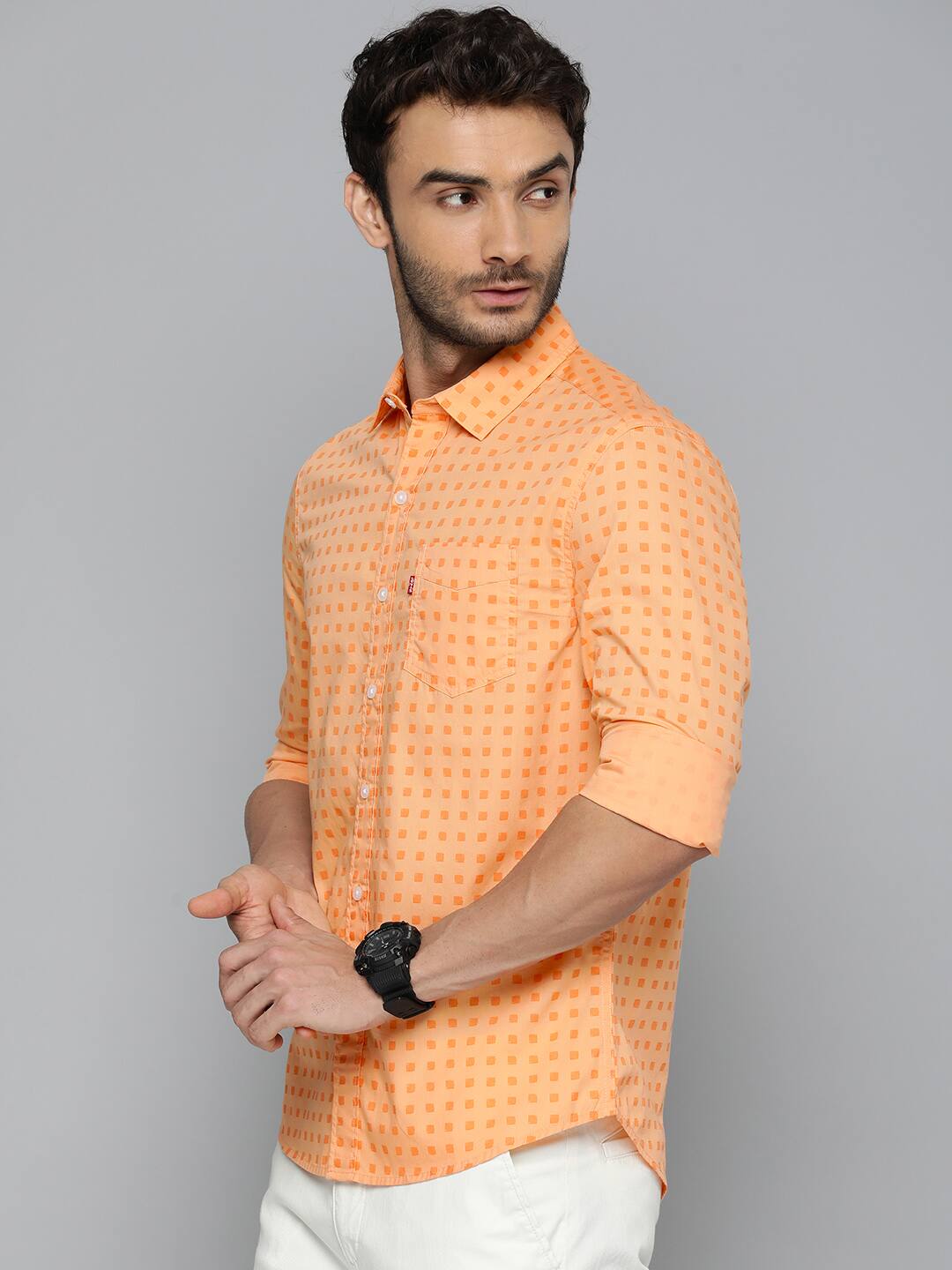 Men's All Over Printed Slim Fit Shirt